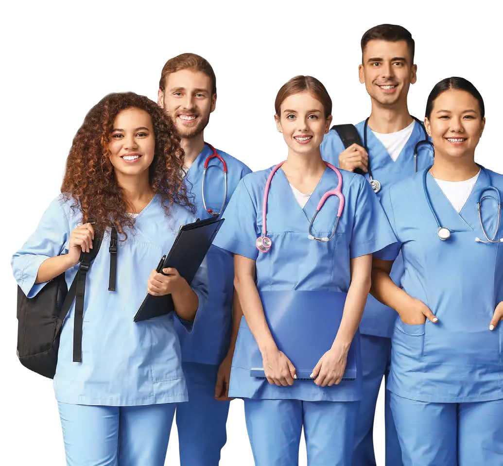 Students in healthcare training